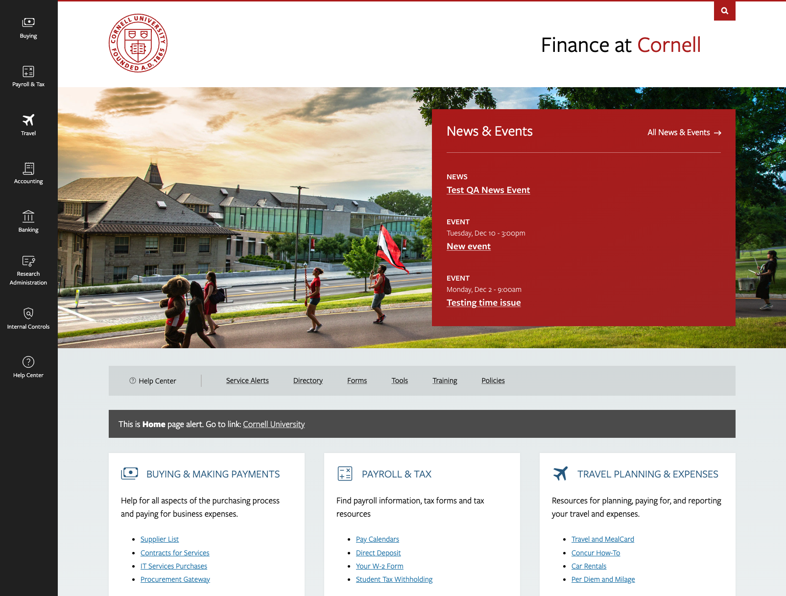 Cornell University Division of Financial Services - Home