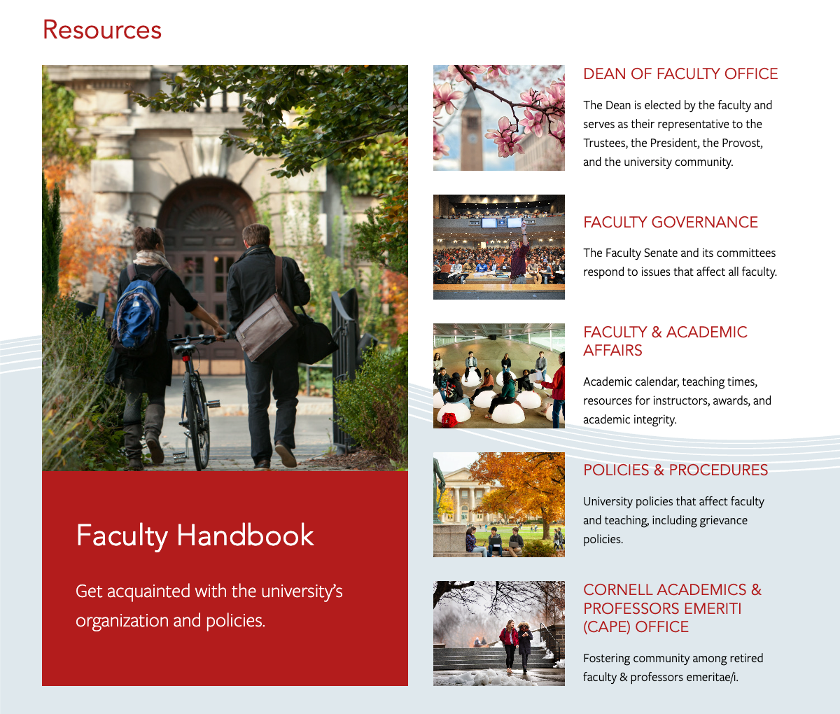 Cornell University Dean of Faculty - Home
